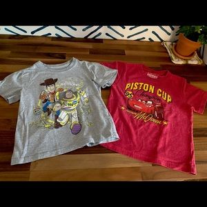 3T Disney/Pixar Cars Toy Story T-shirt Bundle